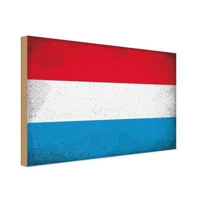 vianmo Holzschild 30x40 cm Europa Luxemburg Luxembourg