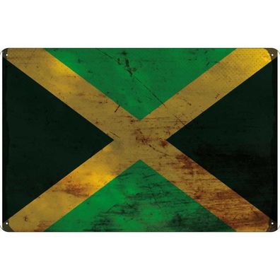 vianmo Blechschild Wandschild 30x40 cm Jamaika Fahne Flagge