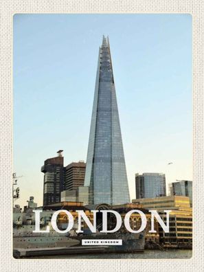 vianmo Blechschild 30x40 cm gewölbt England London Stadt United Kingdom