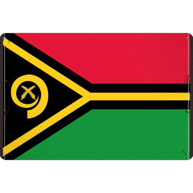 vianmo Blechschild Wandschild 30x40 cm Vanuatu Fahne Flagge