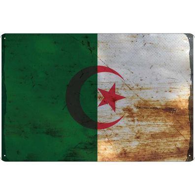 vianmo Blechschild Wandschild 30x40 cm Algerien Fahne Flagge