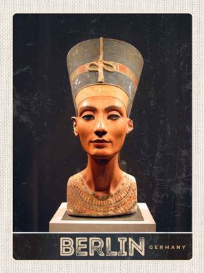 Holzschild 30x40 cm - Berlin Deutschland Museum Pharao