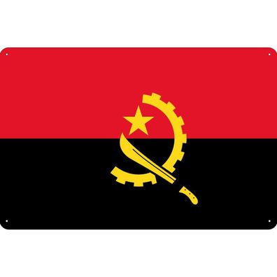vianmo Blechschild Wandschild 30x40 cm Angola Fahne Flagge