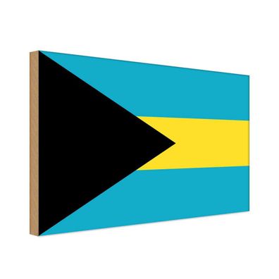 vianmo Holzschild Holzbild 20x30 cm Bahama Fahne Flagge