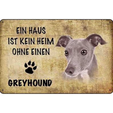 vianmo Blechschild 20x30 cm gewölbt Tier Greyhound Hund ohne kein Heim