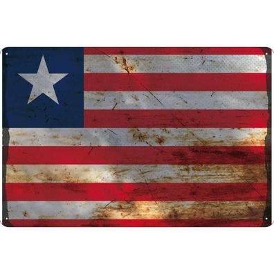 vianmo Blechschild Wandschild 30x40 cm Liberia Fahne Flagge
