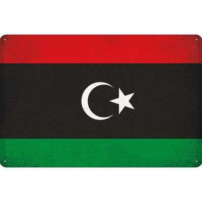vianmo Blechschild Wandschild 30x40 cm Libyen Fahne Flagge