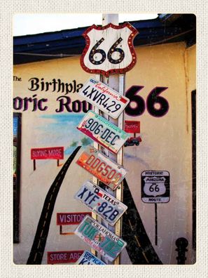 Blechschild 30x40 cm - USA Amerika US Highway Route 66