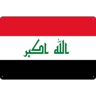 vianmo Blechschild Wandschild 30x40 cm Irak Fahne Flagge