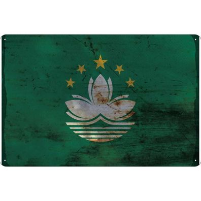 vianmo Blechschild Wandschild 20x30 cm Macau Fahne Flagge