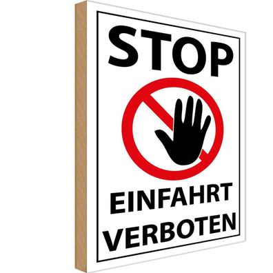 vianmo Holzschild 30x40 cm Parkplatzschild Stop Einfahrt verboten