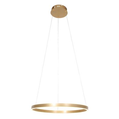 Steinhauer Pendelleuchte Ringlux 2-flammig Gold gebürstet 60x60cm
