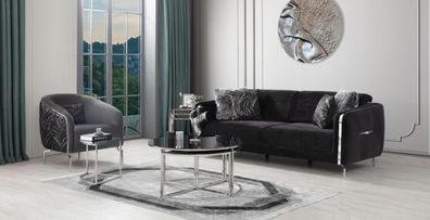 Modern Sofagarnitur 2 tlg Wohnzimmer Luxus Sofagarnitur 3 + 1 Sitzer Möbel
