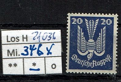 Los H21036: Deutsches Reich Mi. 346 *