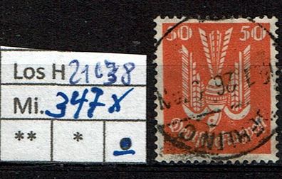 Los H21038: Deutsches Reich Mi. 347, gest.