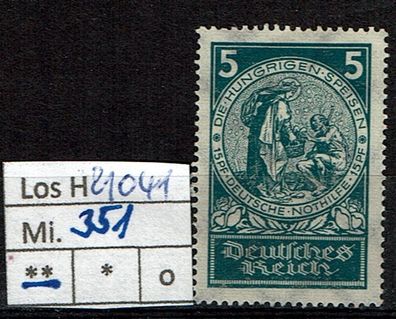 Los H21041: Deutsches Reich Mi. 351 * *