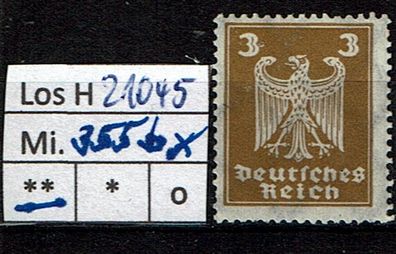 Los H21045: Deutsches Reich Mi. 355 Xb * *