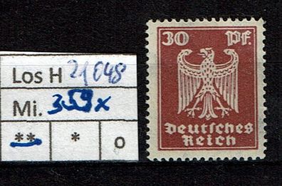 Los H21048: Deutsches Reich Mi. 359 X * *