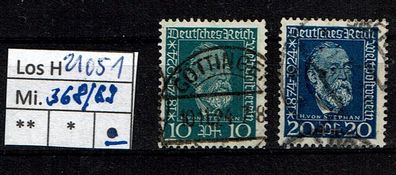 Los H21051: Deutsches Reich Mi. 368/69, gest.