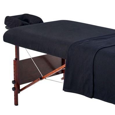 Master Massage Flanell 3er Set Überzug Spanntuch Kopfkissenüberzug Massageliege