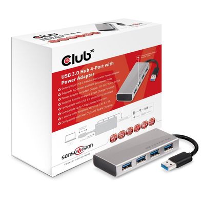 USB Hub 3.0 - 4-Port aktiv * Club 3D*