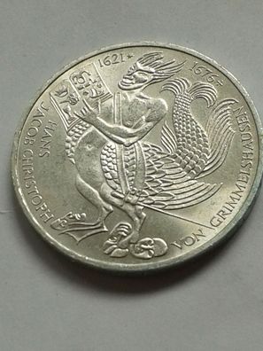5 Mark 1976 D Deutschland Silber von Grimmelshausen bankfrisch vz