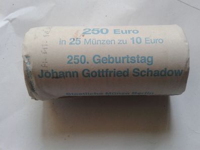 Rolle 25 x 10 euro 2014 Schadow Johann Gottfried Schadow Sichtrolle