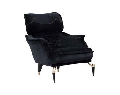 Perfekt weich Sessel für Wohnzimmer schwarz Farbe neu Luxus Möbel Textil