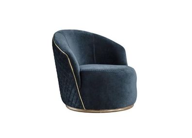 Luxus Sessel Polster Relax Lounge Club Möbel Design Sessel Blau neu