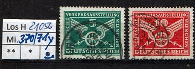 Los H21056: Deutsches Reich Mi. 370/71 y, gest.