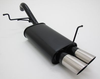 NOVUS Sportauspuff Endschalldämpfer 2x76mm MS passend für Ford Fiesta MK7 JA8