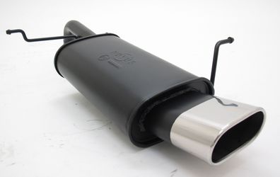 NOVUS Sportauspuff Endschalldämpfer 135x75mm passend für Ford Fiesta MK7 JA8