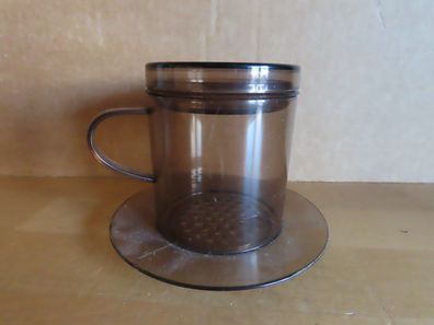 Tassenfilter Kaffeefilter Kunststoff braun rund alt Melitta