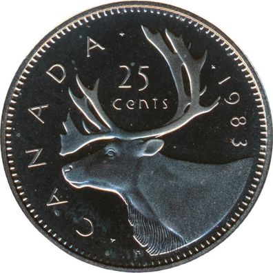 Kanada 25 Cents 1983 PP Elizabeth II*