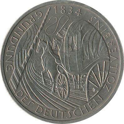 BRD 5 DM 1984 D Deutscher Zollverein*