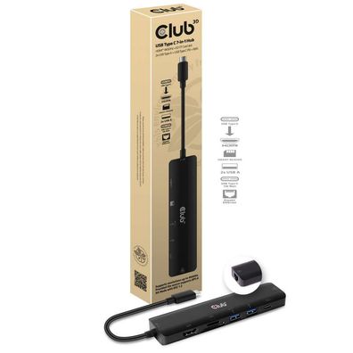 USB Hub 3.0 - 3-Port Hub mit Gigabit Ethernet * Club 3D*