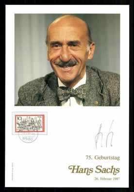 Hans Sachs 1912-1993 Bek. aus Was bin Ich ??? Original Signiert # BC G 39263