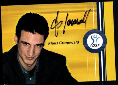 Klaus Gronewald DSF Autogrammkarte Original Signiert ## BC 39321