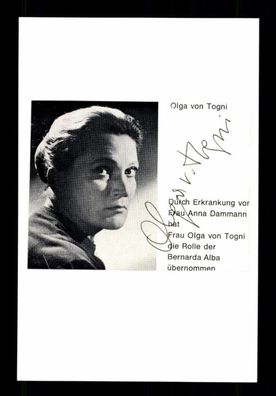 Olga von Togni 1914-1992 Original Signiert # BC 208153