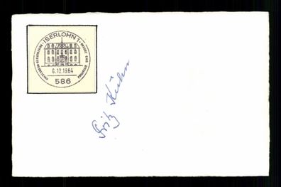 Fritz Kühn 1983-1968 Schriftsteller Original Signiert ## BC 208125