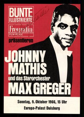 Johnny Mathis Original Signiertes Magazinbild 1966 # BC G 39384