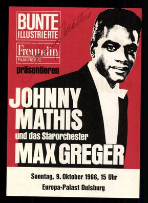 Johnny Mathis Original Signiertes Magazinbild 1966 # BC G 39386