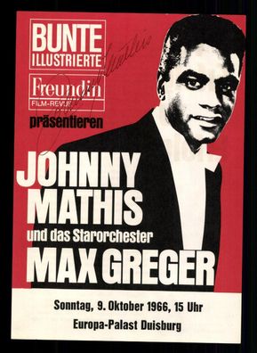 Johnny Mathis Original Signiertes Magazinbild 1966 # BC G 39387