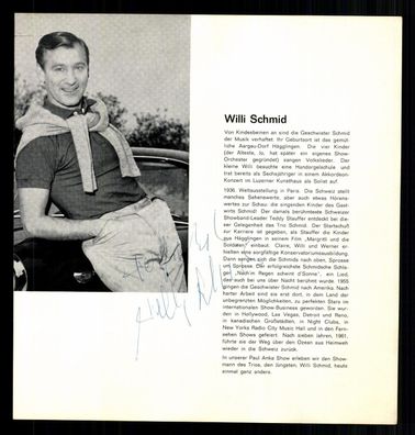 Willi Schmid Magazinbild Original Signiert # BC G 39412