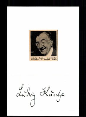 Ludwig Kusche 1901-1982 Oper Pianist Original Signiert # BC 208177