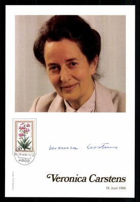 Veronica Carstens 1923-2012 Ehefrau von Carl Carstens Original Sign.# BC G 39199