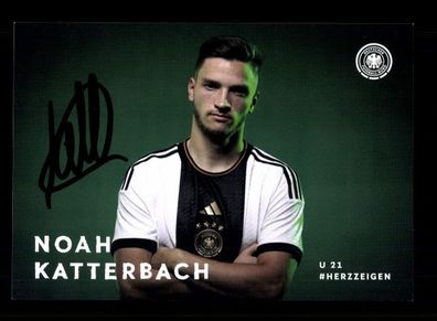 Noah Katterbach DFB Autogrammkarte U 21 2023 Original Signiert
