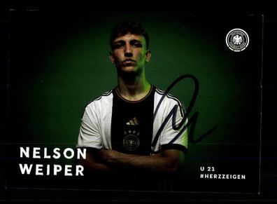 Nelson Weiper DFB Autogrammkarte U 21 2023 Original Signiert