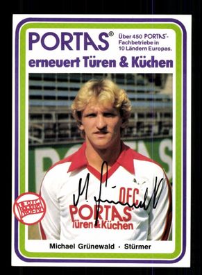 Michael Grünewald Autogrammkarte Kickers Offenbach 1983-84 Original Signiert