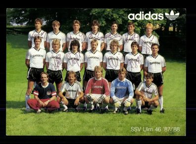 Mannschaftskarte SSV Ulm 1846 1987-88 11xOriginal Signiert